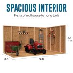 Heartland Coronado 12′ x 8′ Gable Engineered Storage Shed with Floor Durable Outdoor Wood Building - Image 2