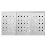 vidaXL Triple Wheelie Bin Shed 63.4 gal Stainless - Image 5