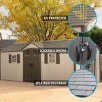20 ft. W x 8 ft. D Plastic Storage Shed - Image 6