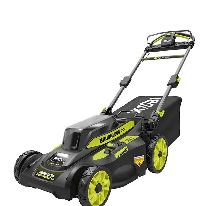 333-2 RYOBI 40V Brushless 20 in. Cordless Walk Behind Self-Propelled Lawn Mower with 6.0 Ah Battery & Charger - Image 1