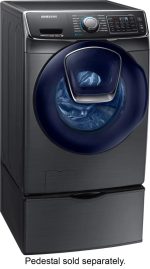 Samsung – 4.5 Cu. Ft. High Efficiency Stackable Front Load Washer with Steam and AddWash – Black stainless steel - Image 7