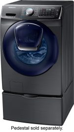 Samsung – 4.5 Cu. Ft. High Efficiency Stackable Front Load Washer with Steam and AddWash – Black stainless steel - Image 6