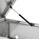 vidaXL Triple Wheelie Bin Shed 63.4 gal Stainless - Image 4