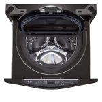 LG – SideKick 1.0 Cu. Ft. High-Efficiency Smart Top Load Pedestal Washer with 3-Motion Technology – Black steel