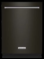 KitchenAid – Top Control Built-In Dishwasher with Stainless Steel Tub, FreeFlex Third Rack, 44dBA – Black stainless steel