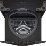 LG – SideKick 1.0 Cu. Ft. High-Efficiency Smart Top Load Pedestal Washer with 3-Motion Technology – Black steel - Image 14