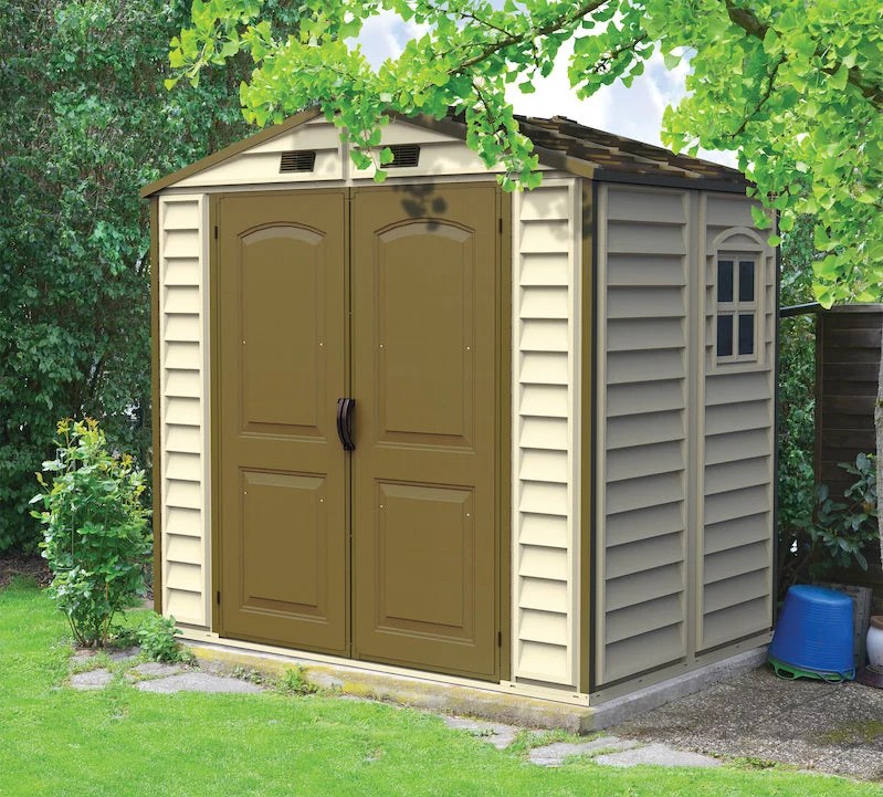8x6StoreAll-BGFINALcopy-1 DuraMax 8ft x 6ft Storeall Vinyl Shed with Foundation Kit and window - Image 1