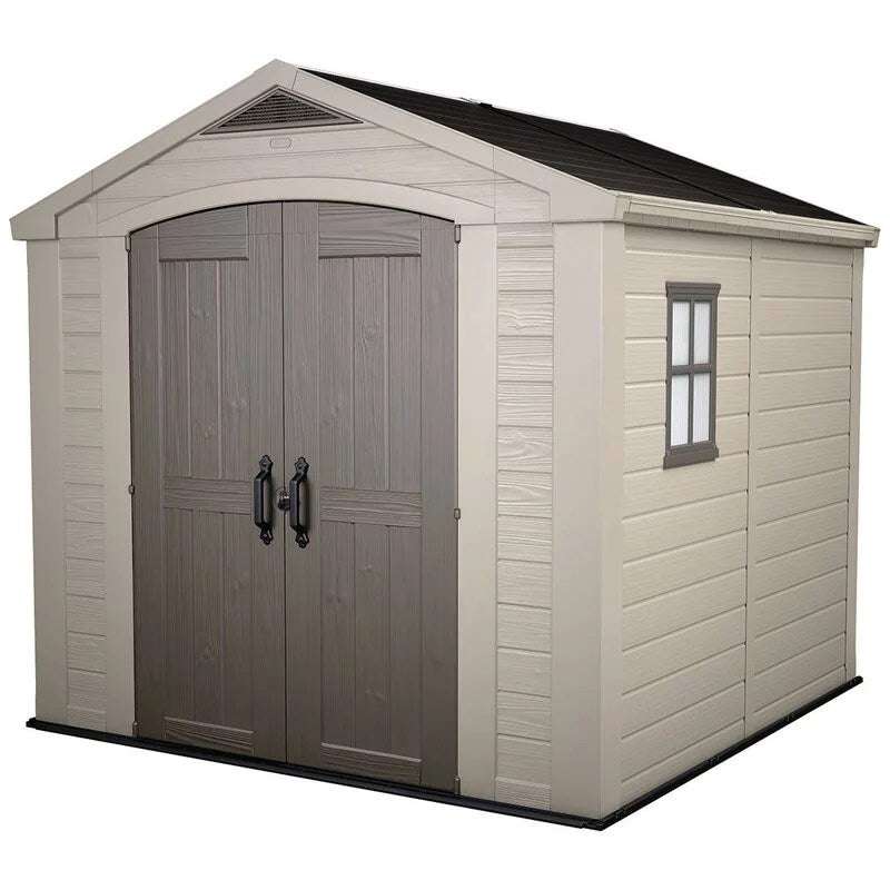 Factor_8_x_8_FT_Strong_Storage_Shed_Made_Of_Extremely_Durable_Resin_And_Reinforced_with_Steel-1 Factor 8 x 8 FT Strong Storage Shed Made Of Extremely Durable Resin And Reinforced with Steel - Image 1