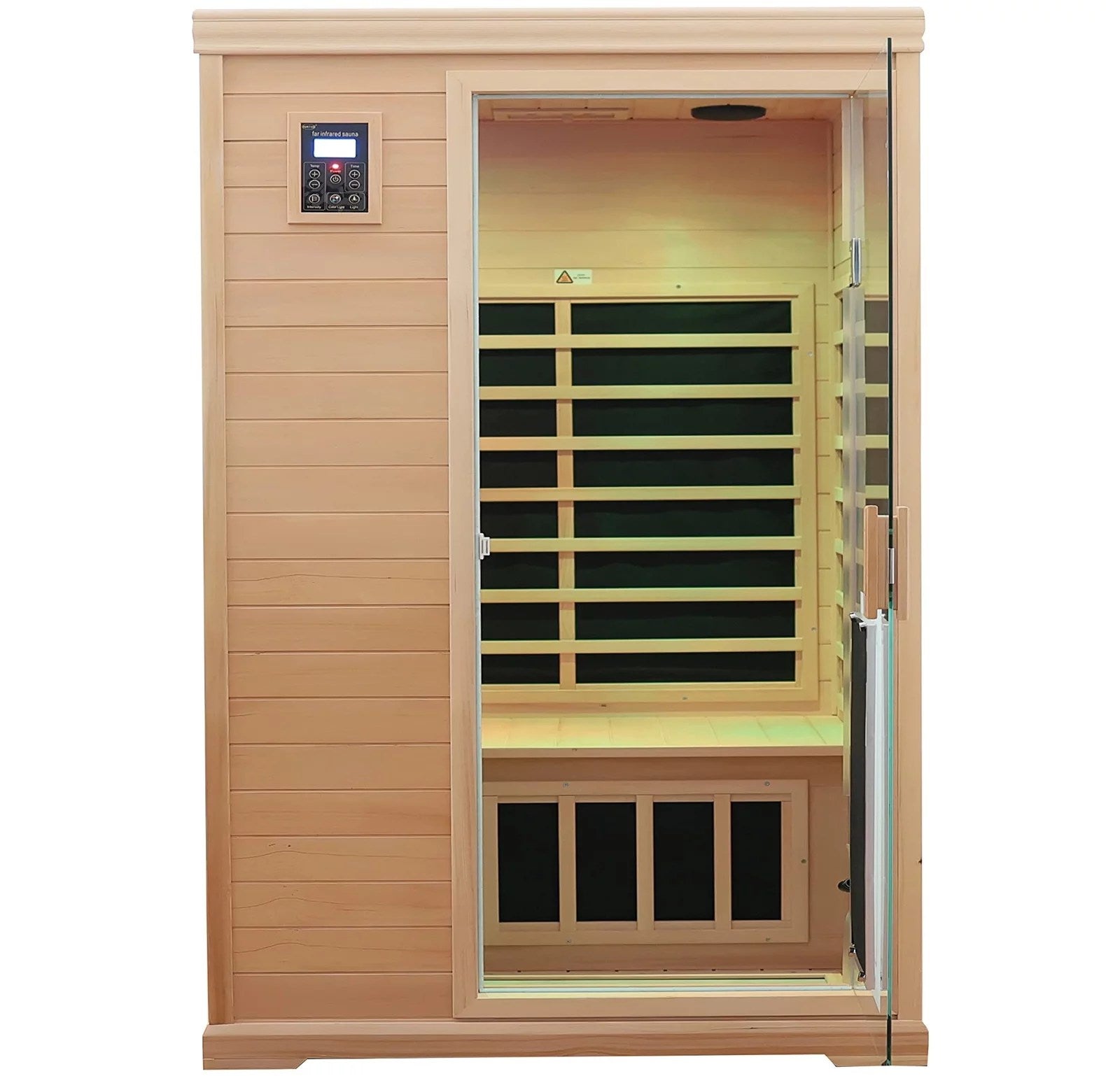 MMMMMMMMMM-1 KUNSANA Far infrared sauna room,One person size, Hemlock Wooden Far Infrared Sauna for Home - Image 1