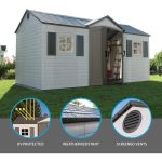 Side Entry 15 ft. W x 8 ft. D Plastic Storage Shed - Image 2