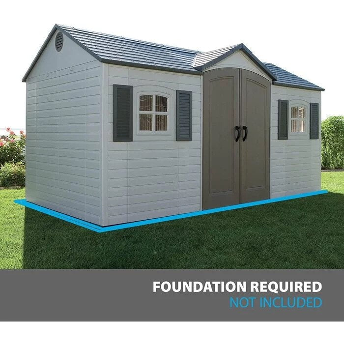 Side Entry 15 ft. W x 8 ft. D Plastic Storage Shed - Image 3