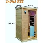 KUNSANA Far infrared sauna room,One person size, Hemlock Wooden Far Infrared Sauna for Home - Image 3