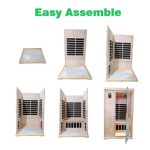 KUNSANA Far infrared sauna room,One person size, Hemlock Wooden Far Infrared Sauna for Home - Image 2