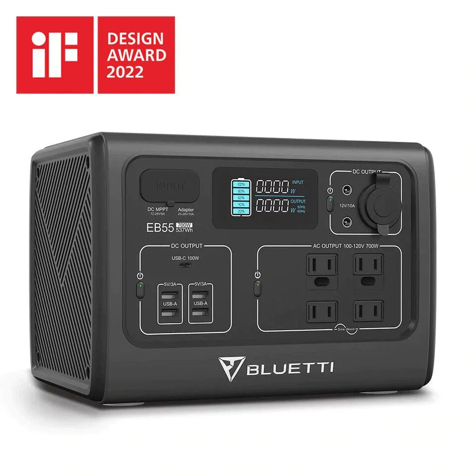 bluetti-eb55-700w-portable-power-station-solar-generator-537wh-1-1 BLUETTI EB55 700W Portable Power Station Solar Generator 537Wh - Image 1