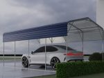 11x19FT Heavy Duty Metal Carport | Galvanized Outdoor Shelter for Cars, Boats Parties - Image 5