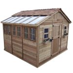 12 ft. W x 12 ft. D Cedar Wood Sunshed Garden Shed - Image 6