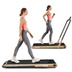 2 in 1 Folding Treadmill, 2.25HP Under Desk Electric Superfit Treadmill - Prioka