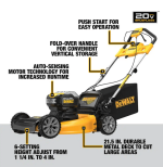 21.5 in. 20-V Li-Ion Cordless Battery Walk Behind Self Propelled Mower w/Hedge,Bare Trimmer,Blower,Cleaner,Pole/Hand Saw - Image 3