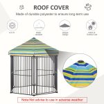 60" x 52" Heavy-Duty Outdoor Pet Cage Kennel with Weather-Resistant Polyester Roof, Locking Door, & Metal Frame - Image 5