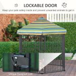 60" x 52" Heavy-Duty Outdoor Pet Cage Kennel with Weather-Resistant Polyester Roof, Locking Door, & Metal Frame - Image 6