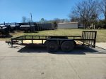 6’4″ x 16 Utility Trailer Double Axle Dovetail With Gate Powder Coated (2) 3500lb Axles - Image 2