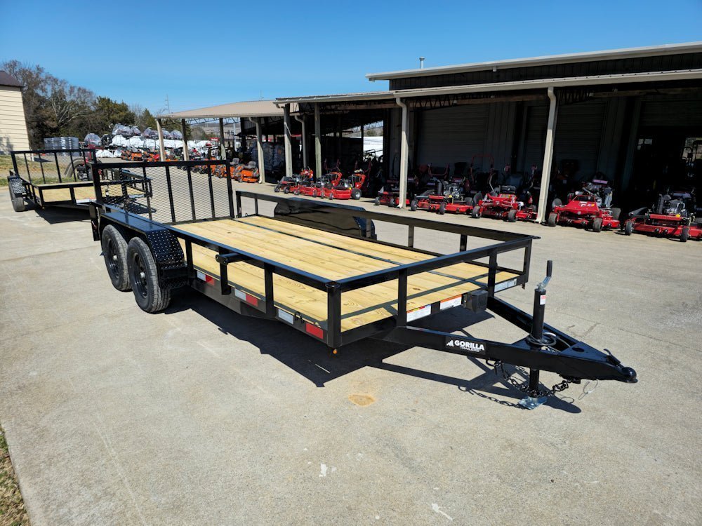 64-x-16-utility-trailer-double-axle-dovetail-with-gate-powder-coated-2-3500lb-axles-9974543 6’4″ x 16 Utility Trailer Double Axle Dovetail With Gate Powder Coated (2) 3500lb Axles - Image 1