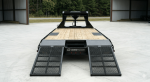 8.5×25 Gooseneck Flatbed Equipment Trailer – Tandem Dual Axle Black – CARGOTRAILER - Image 3