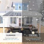 Aecojoy 12 ft x 12 ft White Aluminum Pergola with Canopys - Image 3