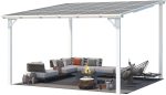 Aecojoy 12 ft x 12 ft White Aluminum Pergola with Canopys - Image 2
