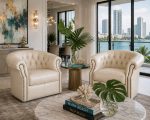 Amelia Leather Swivel Chair - Image 3