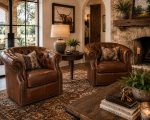Amelia Leather Swivel Chair - Image 2
