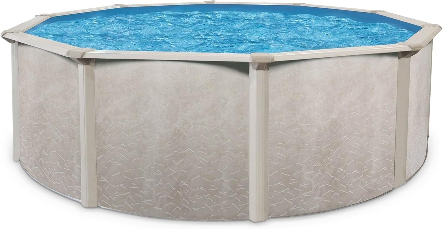 aquarian-21ft-x-52in-round-steel-frame-above-ground-swimming-pool-phoenix-series-diy-outdoor-backyard-pool-9529424 Aquarian 21ft x 52in Round Steel-Frame Above Ground Swimming Pool – Phoenix Series, DIY Outdoor Backyard Pool - Image 1