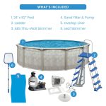 Aquarian Venetian 24ft x 52in Above Ground Swimming Pool with Liner and Skimmer - Image 4