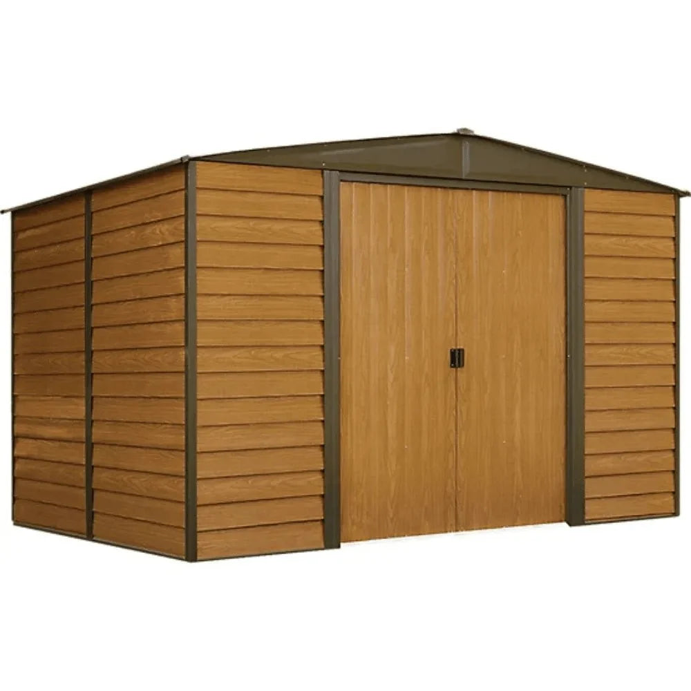 arrow-woodridge-10-ft-x-8-ft-metal-storage-shed-with-woodgrain-finish-2268870 Arrow Woodridge 10 ft. x 8 ft. Metal Storage Shed with Woodgrain Finish - Prioka