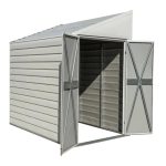 Arrow Yardsaver 4 x 7 ft. Galvanized Steel Lean-To Outdoor Storage Shed, Eggshell - Image 2