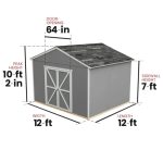 Astoria 12 ft. x 12 ft. Outdoor Wood Storage Shed - Image 5