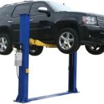 ATLAS Automotive Equipment 9KBPX 2-Post Lift/Hoist, Baseplate Style, 9’6″ Minimum Ceiling Height, 9,000lb Capacity, Symmetric Arms, Dual Hydraulic Chain Drives Cylinders, for Low Ceiling Home Use - Prioka