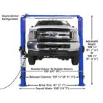 Atlas Equipment Platinum PVL10 ALI Certified Commercials Overhead 10,000 lb. Capacity 2-Post Lift - Image 2