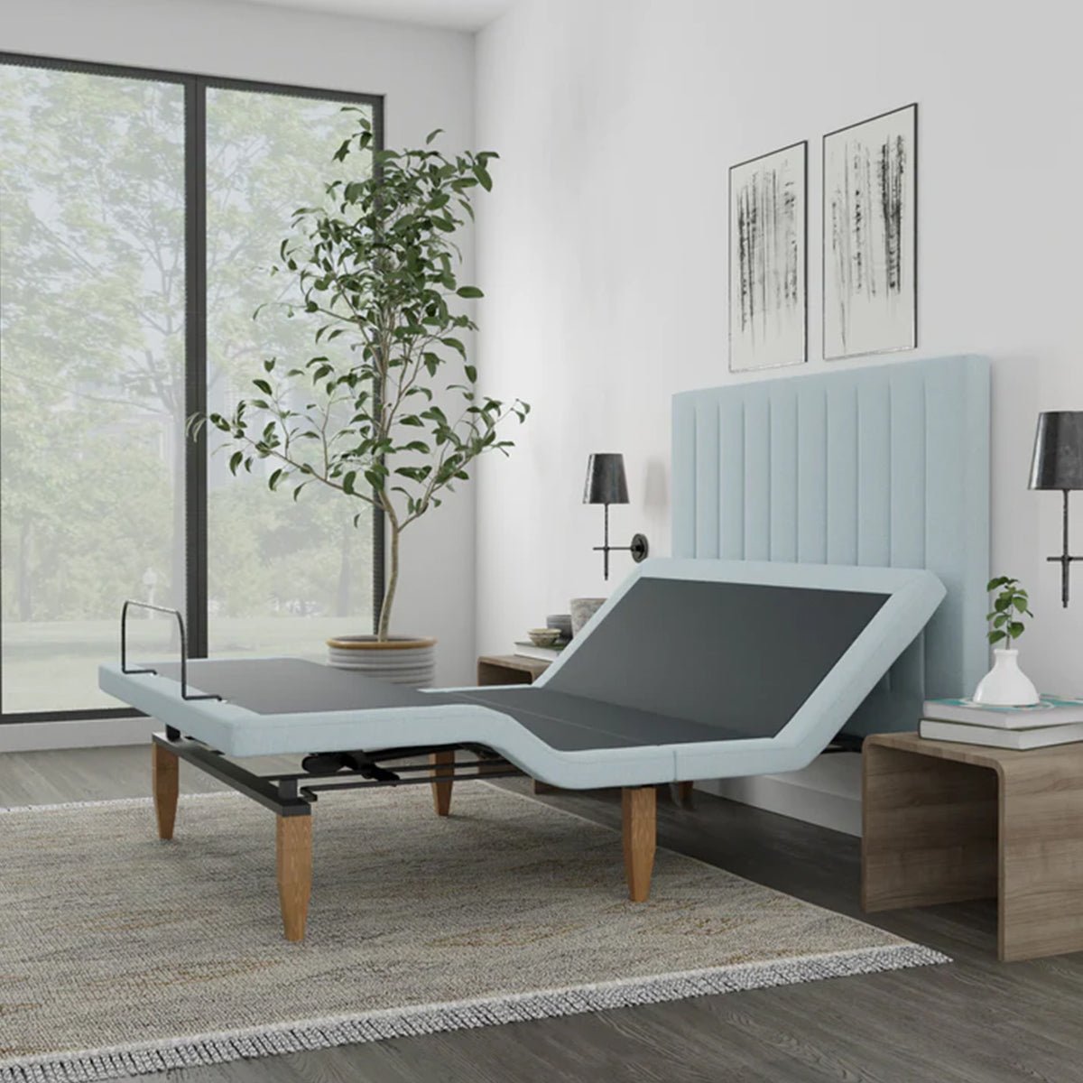 bedplanet-alex-adjustable-base-with-headboard-zero-clearance-wireless-remote-3493100 Bedplanet Alex Adjustable Base with Headboard - Zero-Clearance & Wireless Remote - Image 1