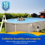 Belize 12-ft x 24-ft Oval 52-in Deep 6-in Top Rail Metal Wall Swimming Pool Package - Image 2