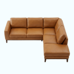 Benson Top-Grain Leather Sectional with Chaise - Image 10