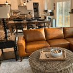 Benson Top-Grain Leather Sectional with Chaise - Image 7