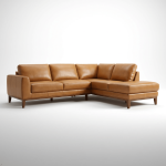 Benson Top-Grain Leather Sectional with Chaise - Image 8