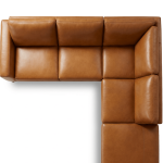 Benson Top-Grain Leather Sectional with Chaise - Image 4