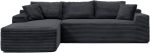 Bergenfield Furniture Cloud Sectional Couch Modern Modular Sectional Sofa Deep Seat Corduroy - Image 2