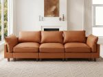 Bergenfield Furniture Modular Sectional Couch Oversized Cloud Couch 3 Seat L Shaped Sofa - Image 3