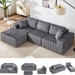Bergenfield Furniture Modular Sectional Sofa Cloud Sectional Couch Deep Seat L Shaped Couch