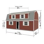 Best Barns Camp Reynolds 16 x 32 ft. Gambrel Wood 2-Story Outdoor Storage Shed Kit - Image 4