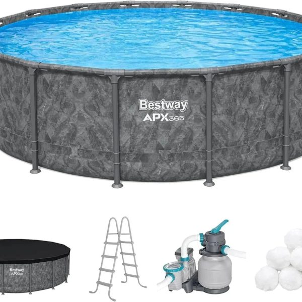 Bestway APX 365 16ft x 48 inches Round Above Ground Pool Sets - Prioka