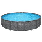 Bestway APX 365 22’x52″ Round Above Ground Swimming Pool Set with Pump and Ladders - Image 4